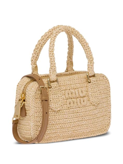 Miu Miu Crochet Mini Bag Neutrals FARFETCH