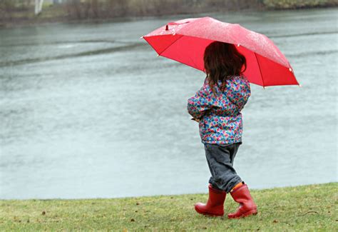 The Little Girl With An Umbrella On Rainy Day Stock Photo 01 Free Download