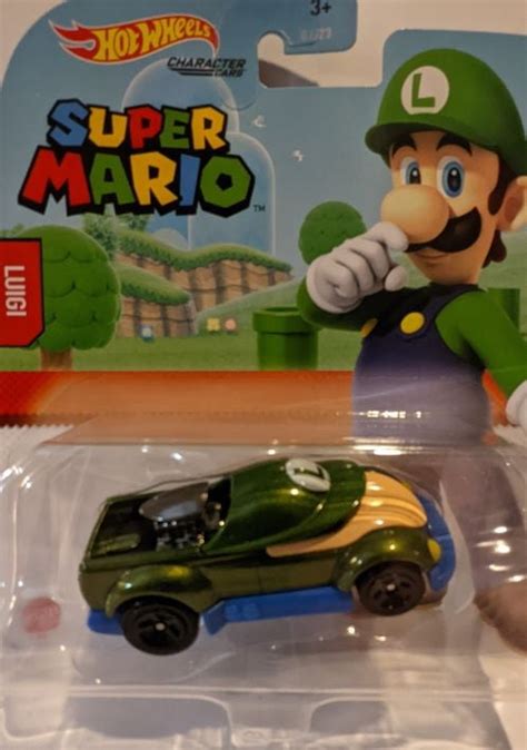 Hot Wheels Super Mario Character Cars Luigi Walmart