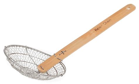 Helen Chen S Stainless Steel 5 Spider Strainer With Bamboo Handle