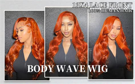 Amazon Asidow Ginger Lace Front Wigs Human Hair X Body Wave