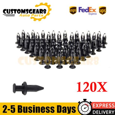 120x Atv 8mm Hole Plastic Rivets Retainer Fender Bumper Push Pin Fastener Clips Ebay