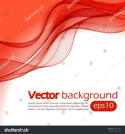 Abstract Red Wavy Background Stock Vector (Royalty Free) 249012256 ...