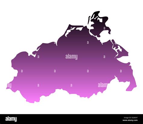 Map Of Mecklenburg Vorpommern Stock Photo Alamy