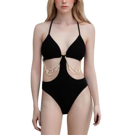 Hwmodou Bikini Sets For Women Piece Sexy Solid Color Bra And Thong