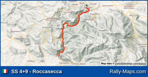 SS 4 9 Roccasecca stage map Rally Città di Cassino 1989 CRZ