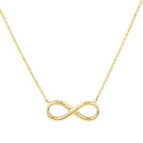 Infinity Necklace In 10kt Yellow Gold