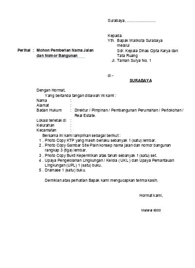 Detail Contoh Surat Permohonan Perubahan Nama Ijazah Koleksi Nomer