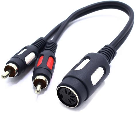 Przej Ci Wka Adapter Gniazdo Din Pin Na X Wtyk Rca Chinch Vitalco