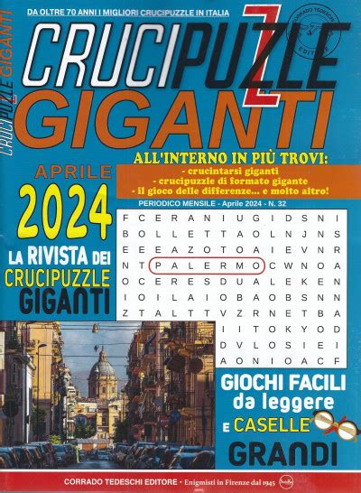 Crucipuzzle Giganti N Aprile Mensile Italiano Edicola Shop