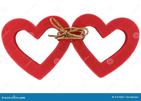 Two Golden Linked Hearts Cartoon Vector Cartoondealer