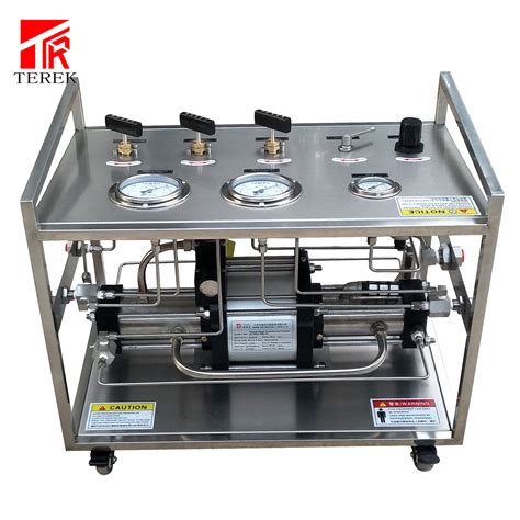 Terek Brand Double Action Hydrogen Nitrogen Co2 Pneumatic Gas Booster Pump Filling Cylinder