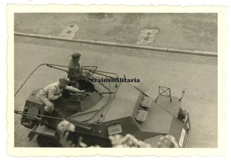 Orig Foto Rad Panzersp Hwagen Sdkfz In Kaserne Sondershausen