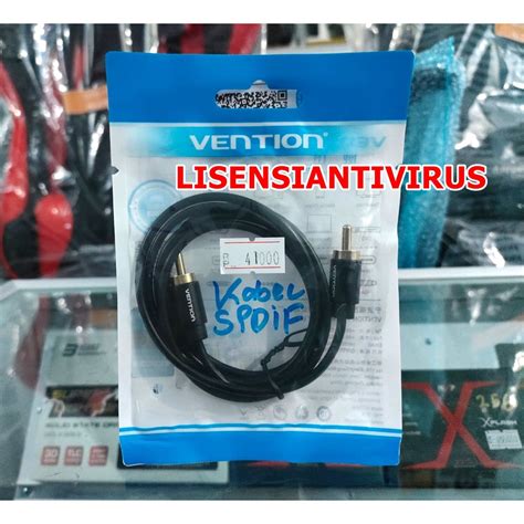 Jual Vention Kabel Digital Audio Coaxial SPDIF RCA AV Male To Male VAB