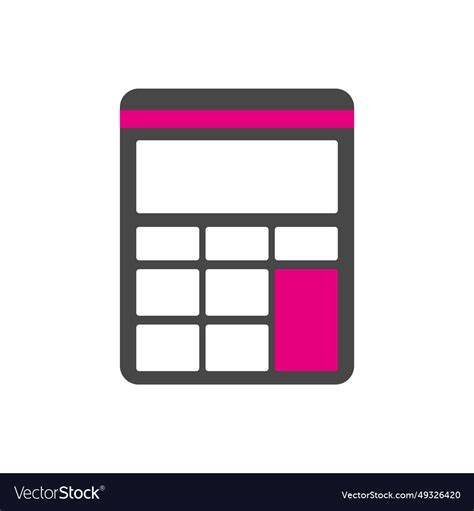 Isolated Calculator Office Supply Icon Royalty Free Vector