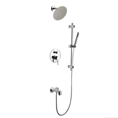 Lexora Luviah 1 Spray Tub And Shower Faucet Combo With Round Showerhead