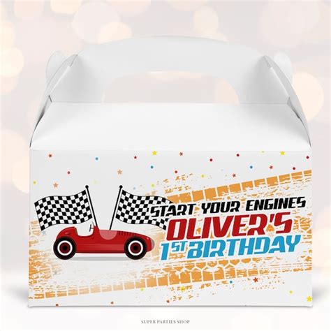 Race Car Snack Box Etsy