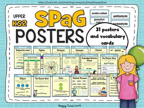 30 Spag Posters Ks2 Year 5 6 Grammar Teaching Resources Nouns And Adjectives English