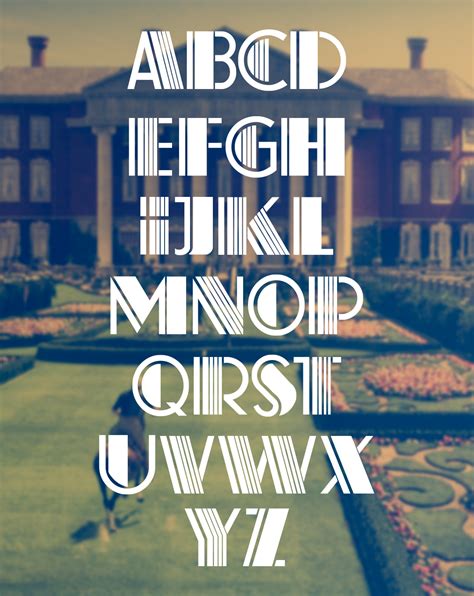 Free Font of The Great Gatsby / Deco Pinstripe on Behance