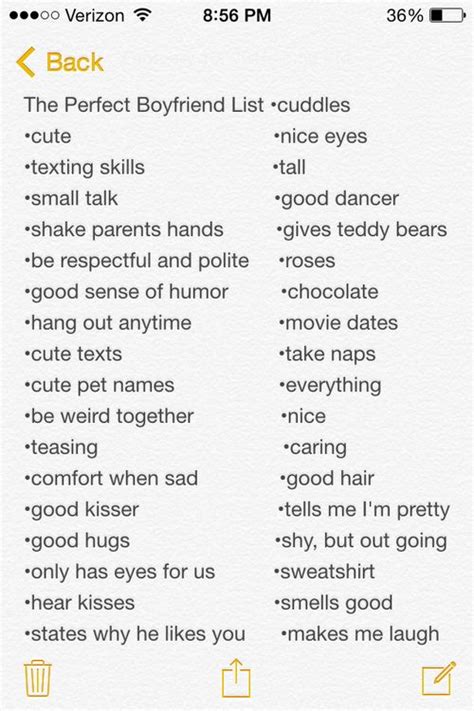 My Perfect Boyfriend List Cute Names For Boyfriend Perfect Boyfriend