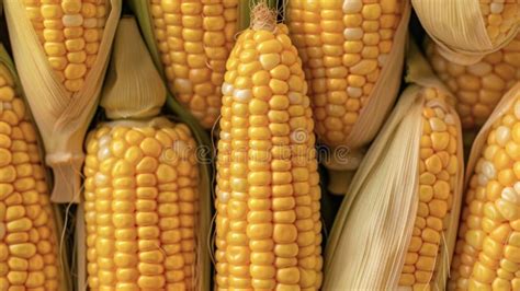 A Closeup Of An Ear Of Corn Husks Peeled Back To Reveal The Plump