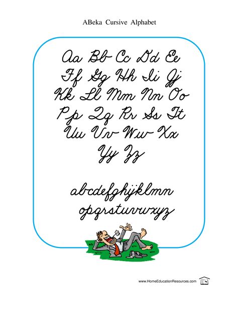 Free Printable Cursive Alphabet Letters