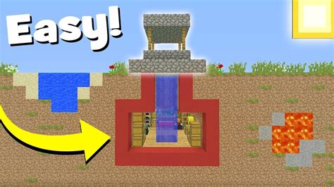 Minecraft Tutorial How To Make A Secret Hidden Well Base Hidden Base