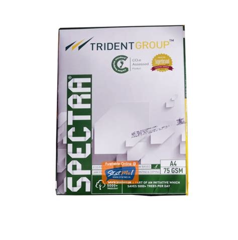 Trident Group Spectra Paper Ream A4 Size 75 Gsm The