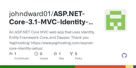 Github Johndward01aspnet Core 31 Mvc Identity Demo An Aspnet Core Mvc Web App That Uses