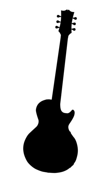 Typical Classic Rock Guitar Silhouette Vector, Silhouette, Graphic, Vector PNG Transparent Image ...