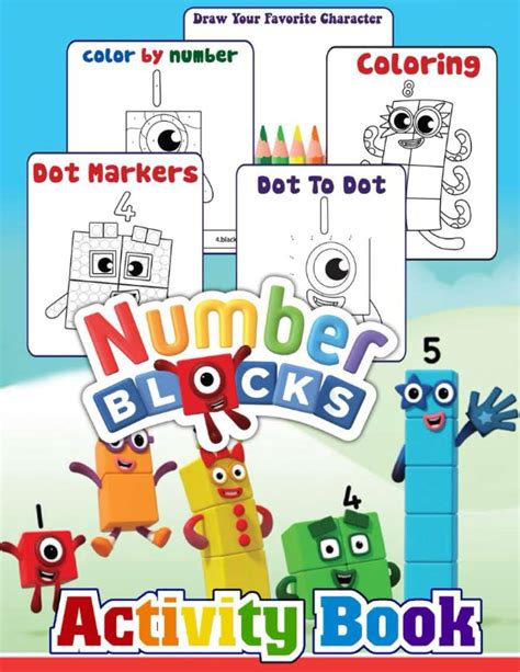 Buy Numberblocks Activity Book Coloring Colour By Number Dot To Dot