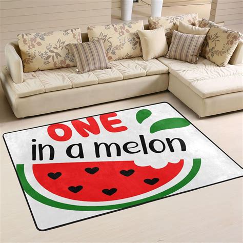 Dreamtimes Summer Watermelon Slice Area Rug 72 X48in One In A Melon Non