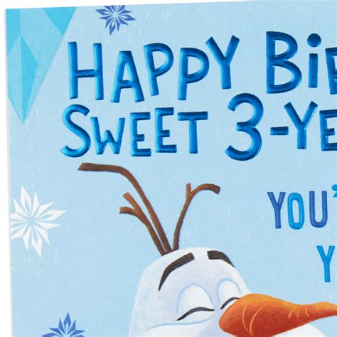 Disney Frozen Olaf Heart Melty Happy 3rd Pop Up Birthday Card