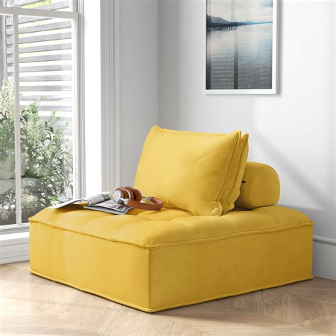 Langley Street 10541cm Wide Velvet Lounge Chair And Reviews Wayfair Canada