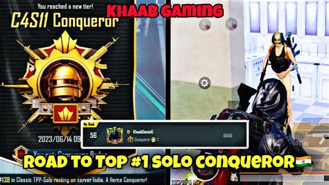 56 Solo Conqueror🇮🇳 Road To Top1⚡️ Khaab Gaming Solo