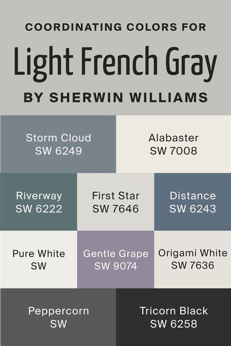 Light French Gray SW 0055 Coordinating Colors By Sherwin Williams