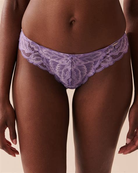 Lace Thong Panty Mauve La Vie En Rose