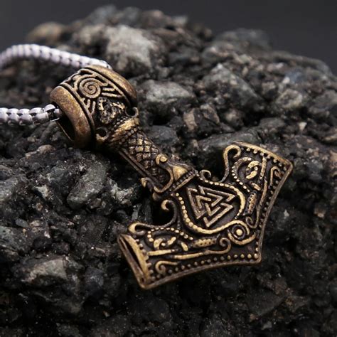 Fashion Vintage Unique Viking Thor S Hammer Pendant Stainless Steel