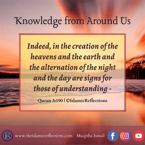 Quran Knowledge From Around Us Islamic Reflections