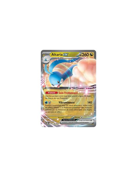 Altaria ex 140 182 Carte Pokémon Faille Paradoxe FR