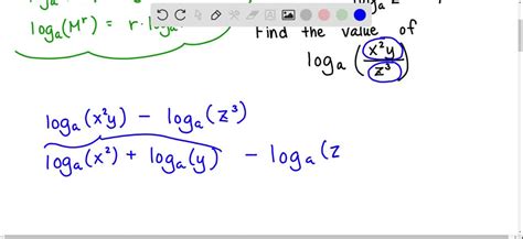 Suppose Log Subscript A X Equals 5 Log Subscript A Y Equals 3 And Log