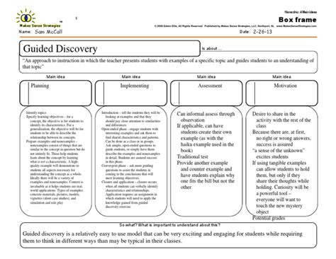Guided Discovery Pdf Curiosity Concept