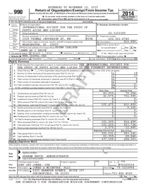 Fillable Online ISSFAL EFILED 2014 FORM 990 PDF Fax Email Print PdfFiller