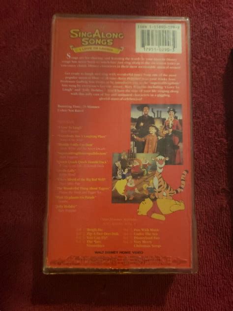 Disneys Sing Along Songs Mary Poppins I Love To Laugh Volume 9 Vhs 1993 Film 717951029034 Ebay