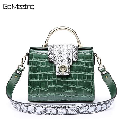 Ir Meetting Marca Cocodrilo Mujeres Hombro Bolso De Lujo Elegante