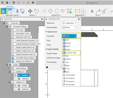 How To Insert Custom Drawing View In Fusion