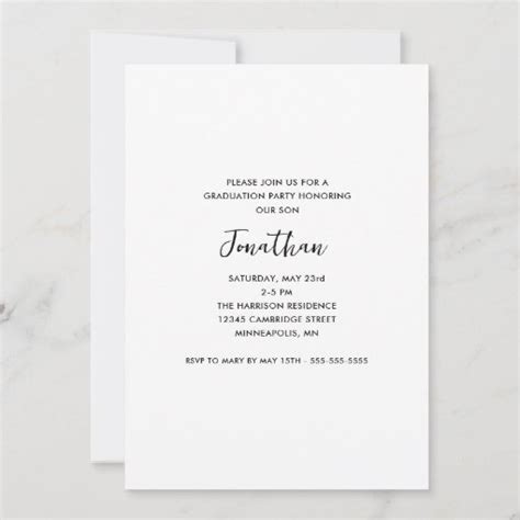 Simple Modern Typography Graduation Party Invitation | Zazzle