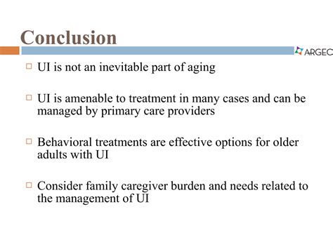 Argec Urinary Incontinence In Older Adults Ppt