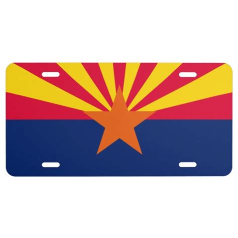 Arizona State Flag Design License Plate