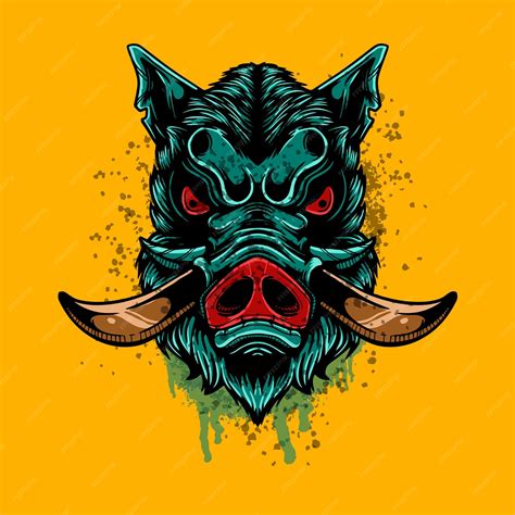 Premium Vector Boar Face Sketchy Artwork Design Illustration
